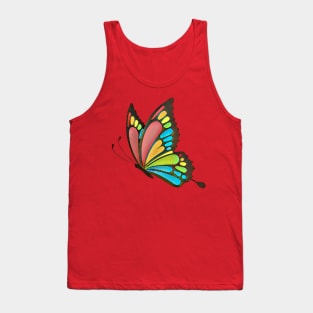 Pretty Rainbow Butterfly Tank Top